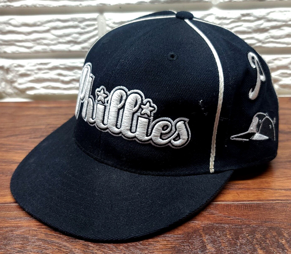 American Needle Phillies Cooperstown Fitted Cap Mens 7 5/8 Black Liberty Bell